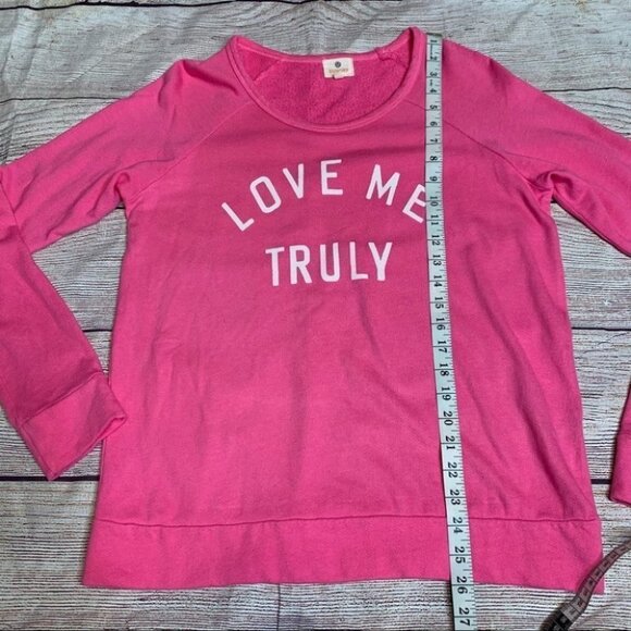 Sundry Love Me Truly Pink Sweatshirt Size 0 - Picture 7 of 10